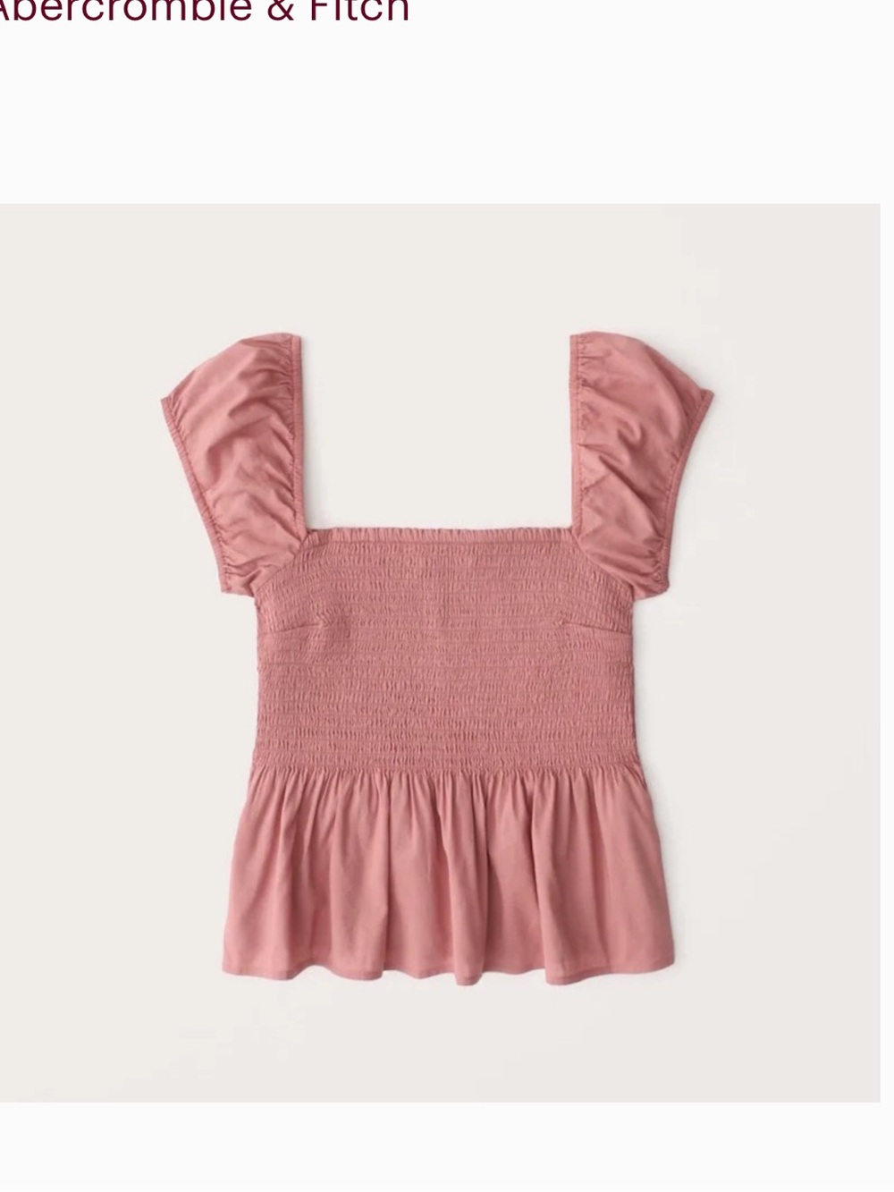 Abercrombie Mauve Smocked Blouse